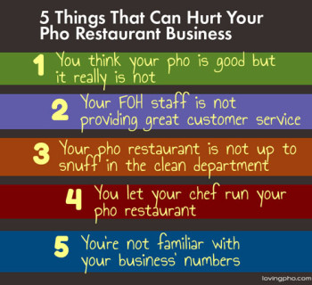 5 things that can hurt your pho restaurant