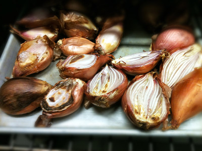 Roasted shallots