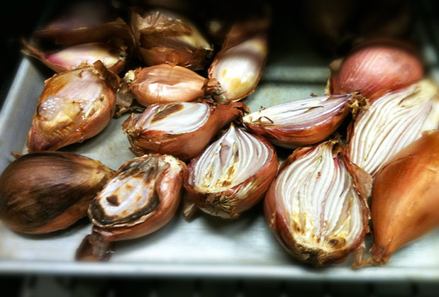 Roasted shallots