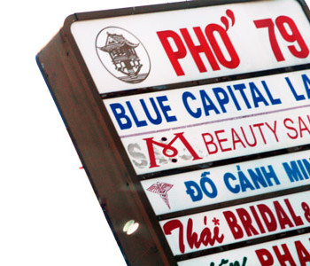 Pho 79 sign closeup