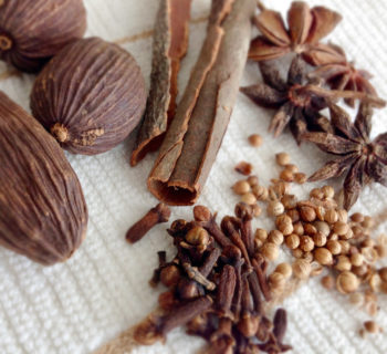 5 spices used in making pho broth: Cardamom, cinnamon, star anise, coriander seeds, cloves