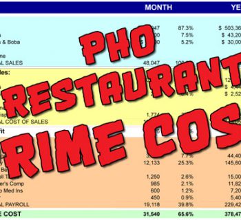 Pho restaurant Prime Cost