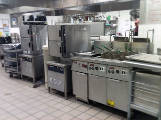 High production kitchen design