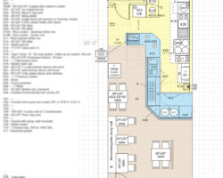 Floor plan for a 1040 SF pho restaurant