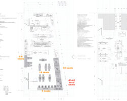 Pho restaurant 2-level floor plan layout